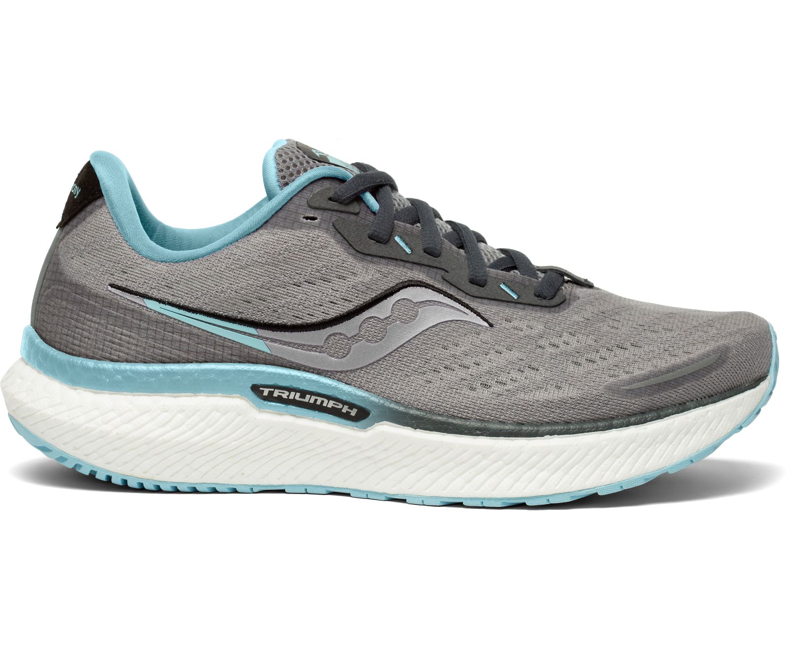 Saucony Triumph 19 Wide Women\'s Running Shoes Grey / Turquoise | Canada 213TCEV